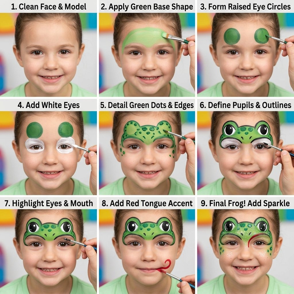 Frog Face Paint Tutorial
