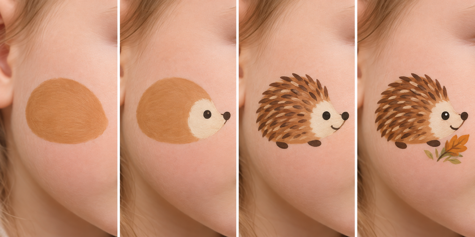 Hedgehog Face Paint Tutorial