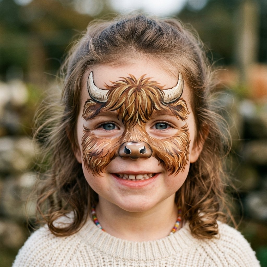 Highland Cow Face Paint Guide