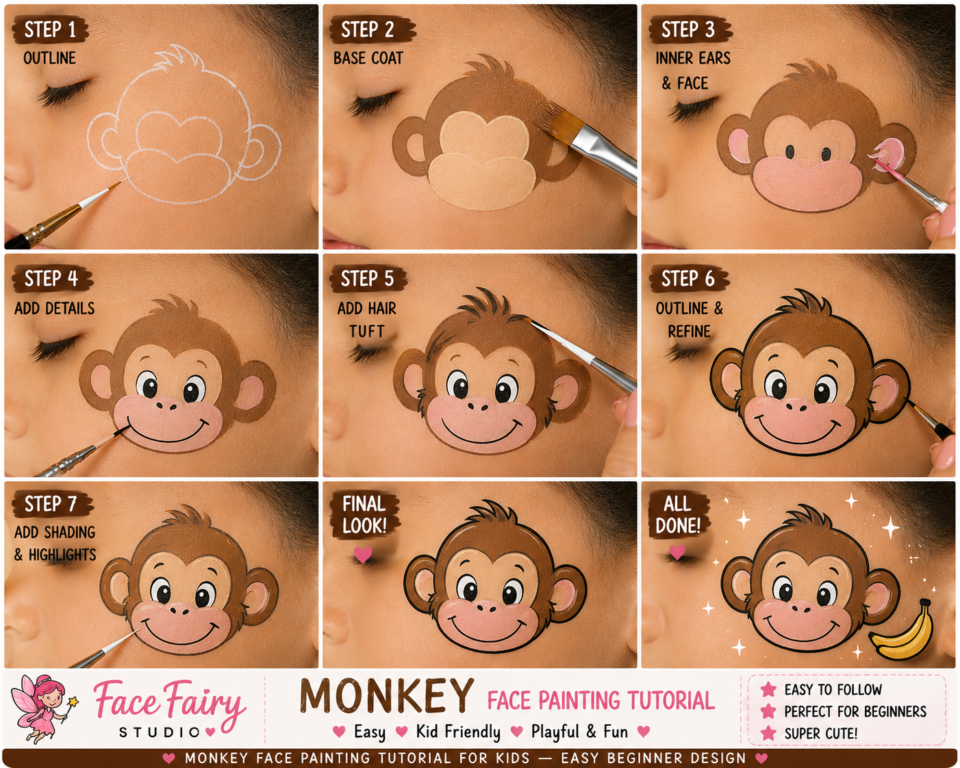Monkey Face Painting Tutorial